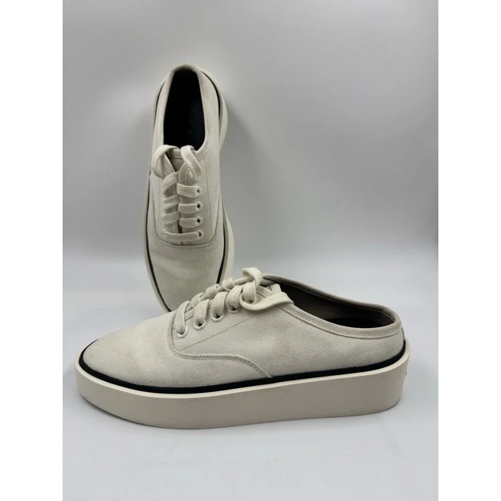 FEAR OF GOD 101 BACKLESS OFF WHITE CANVAS TRAINERS SNEAKERS EU 38 7US